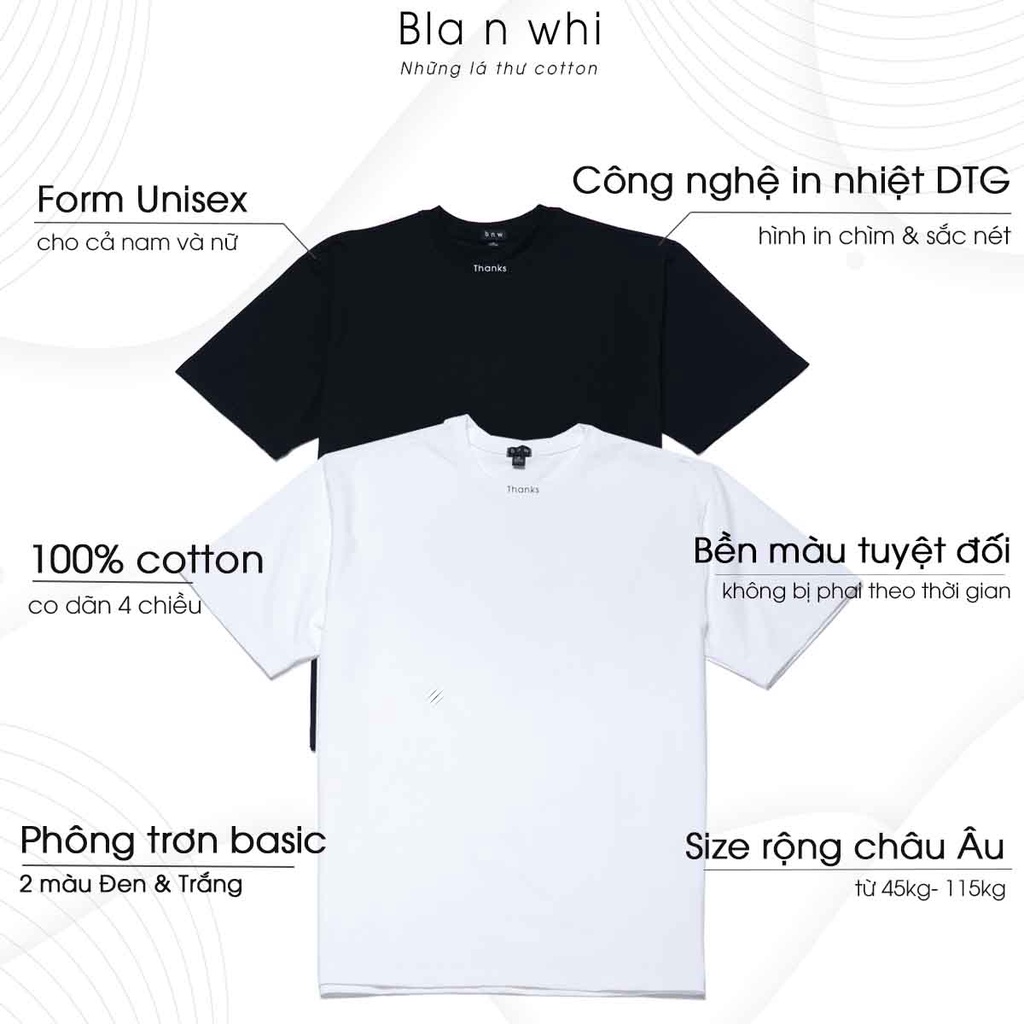 [Mã BMLT30 giảm đến 30K đơn 299K] Áo thun cotton BNW in chữ Where? dáng Unisex form rộng2 màu đen trắng basic