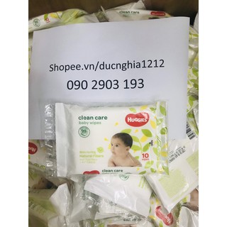 Khăn ướt Huggies bịch 10 miếng