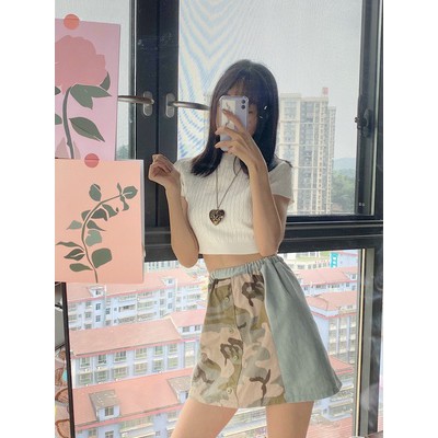 Jennie blackpink Áo croptop dệt kim màu trơn phong cách