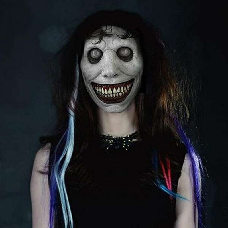 Mặt Nạ Hóa Trang Halloween 2 Màu Hình Mặt Cười Độc Đáo