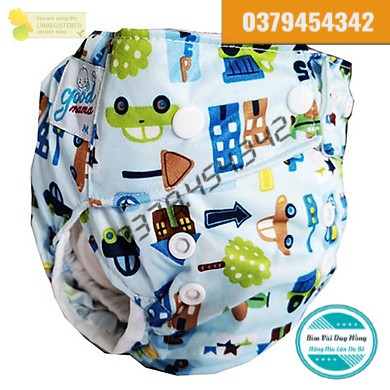 Bỉm vải goodmama siêu chống tràn Ban đêm size M(3-12kg) size L(10-20kg)