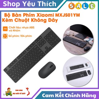 Bàn Phím Kèm Chuột ⭐FREE SHIP⭐ Bàn Phím Xiaomi WXJS01YM Tặng Kèm Chuột Không Dây Thiết Kế Gọn Nhẹ Với 104 Phím Bấm