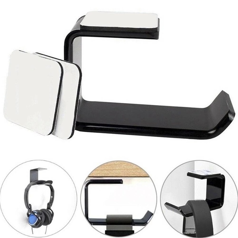 Giá Đỡ Tai Nghe Treo Tường Bằng Acrylic Màu Đen Siêu Bền Tiện Dụng
