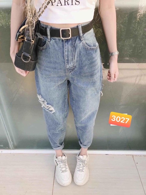 QUẦN BAGGY RÁCH XẺ SƯỜN SIÊU ĐẸPmã 3027