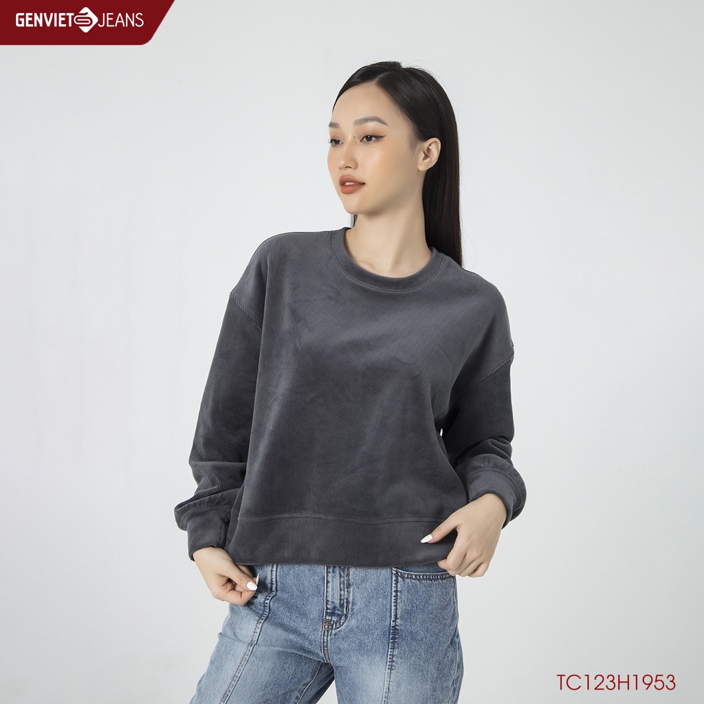 Áo Nhung nữ Oversize GENVIET TC123H1953 | BigBuy360 - bigbuy360.vn
