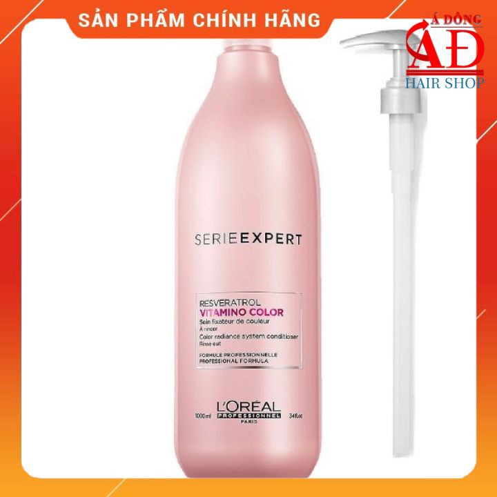 Dầu xả L'oreal Serie Expert Vitamino Resveratrol Conditioner mềm mượt giữ màu tóc nhuộm lâu phai chính hãng 1000ml