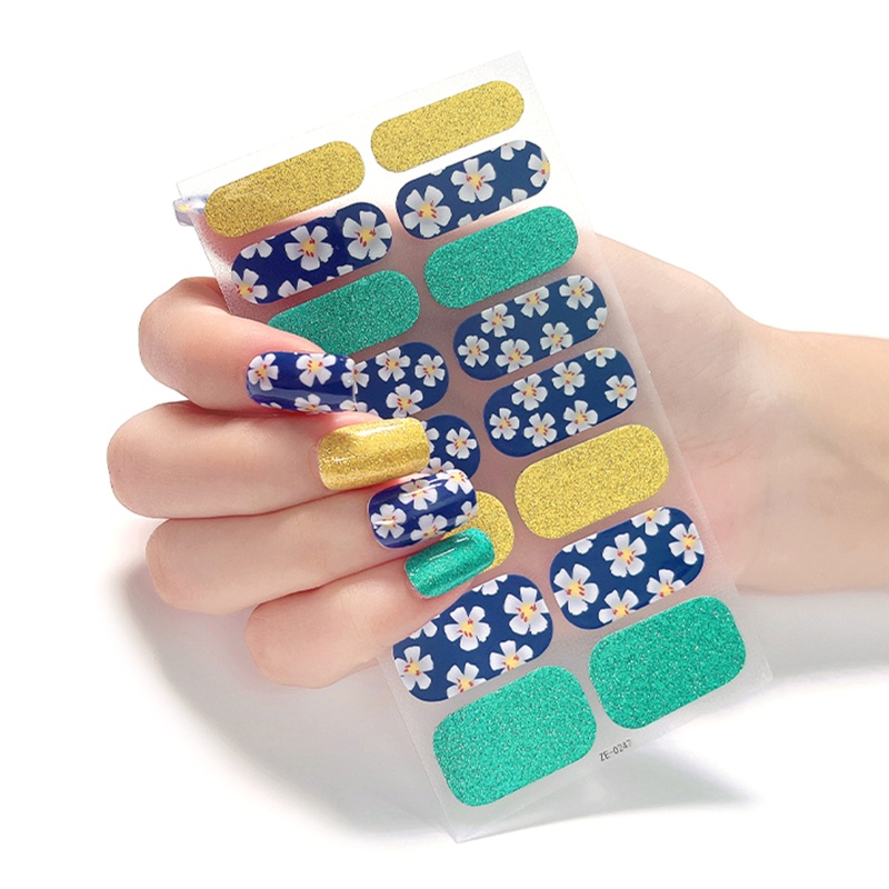 Youyo Dải Gel Kim Tuyến Họa Tiết Cẩm Thạch Bán Nguyệt Lấp Lánh