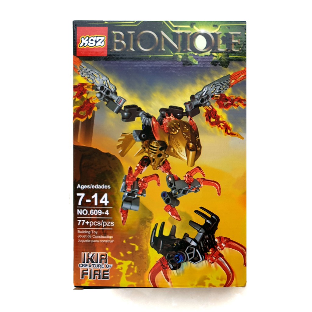 Đồ chơi lắp ráp KSZ Bionicle 612-4 Tahu &amp; Ikir Fire Unity Set kết hợp của 609-4 và 611-1 chất liệu nhựa ABS New4all