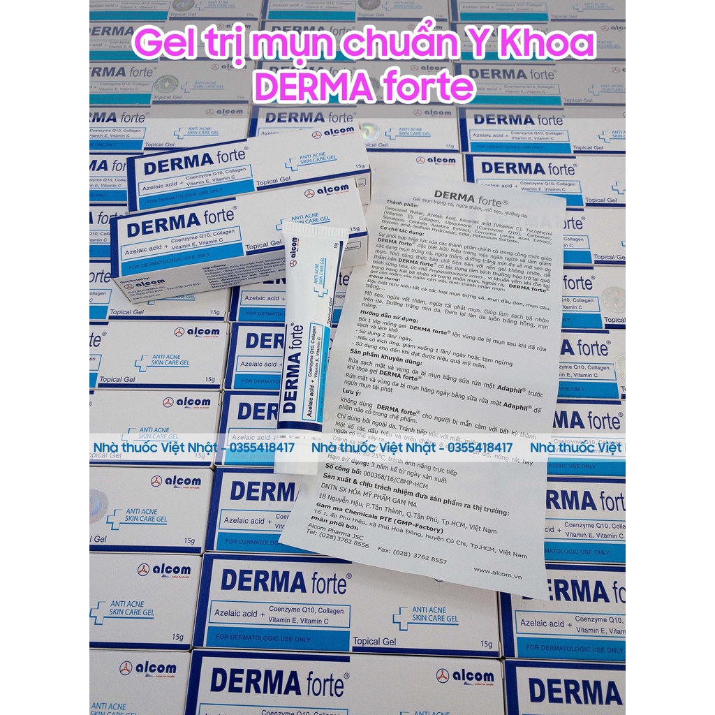 [DƯỢC SĨ TƯ VẤN] Derma forte 15g hỗ trợ mờ sẹo thâm, ngăn ngừa mụn tái phát | BigBuy360 - bigbuy360.vn