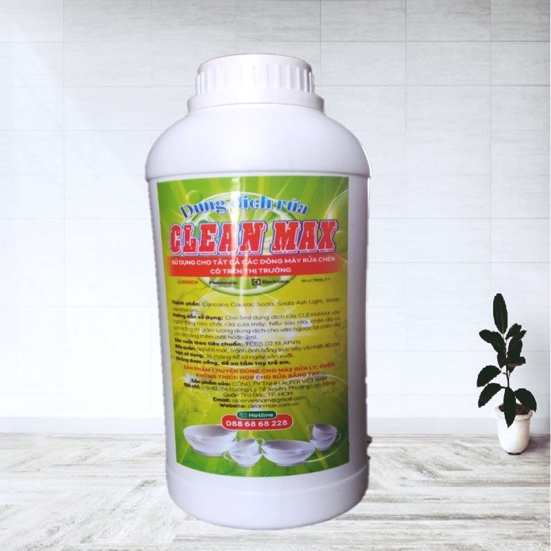 Dung dịch rửa chén bát CLEAN MAX dùng cho Máy rửa bát 1000ML, WASHMAX Autocare