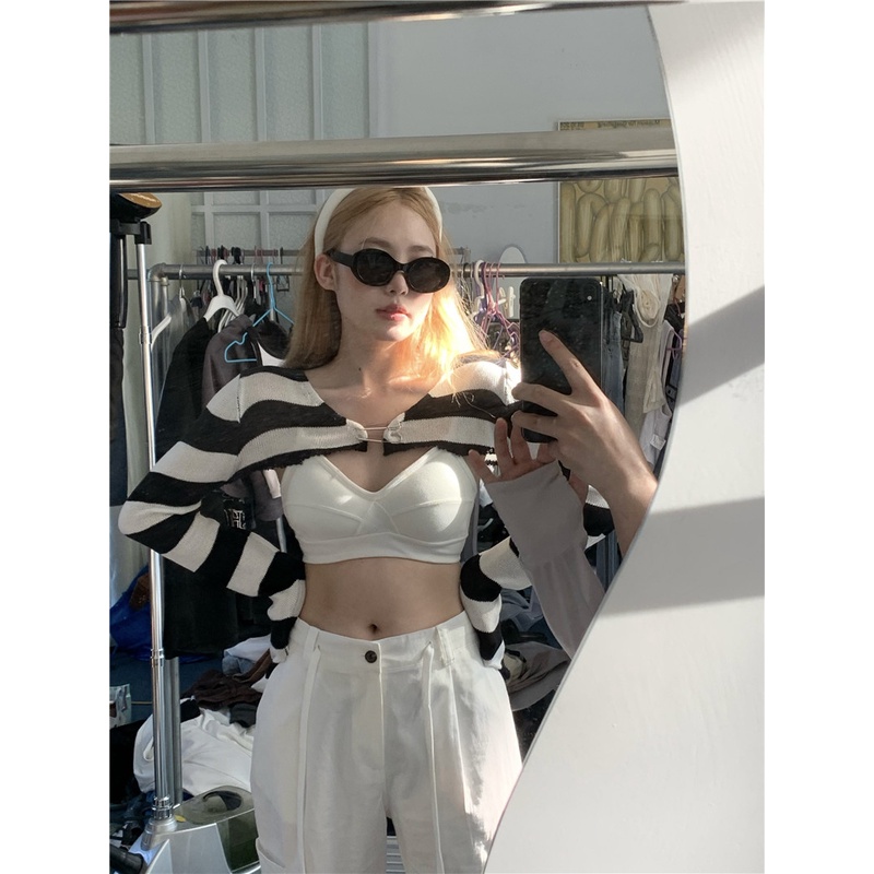 Cocory vn Hot Áo Khoác Cardigan Dệt Kim Tay Dài Dáng Ôm Dễ Phối Đồ Cho Bạn Gái