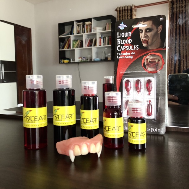Máu đỏ hoá trang HALLOWEEN - Máu gia đỏ thẩm / đỏ tươi - Máu HALLOWEEN đặc / lỏng hoá trang vết thương- Xốp bọt biển | BigBuy360 - bigbuy360.vn