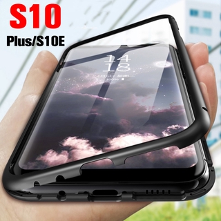 Magnetic Filp Phone Case samsung galaxy s20 ultra s10 plus Double Sided Glass Cases on For samsung note 10 pro s10e Back Cover