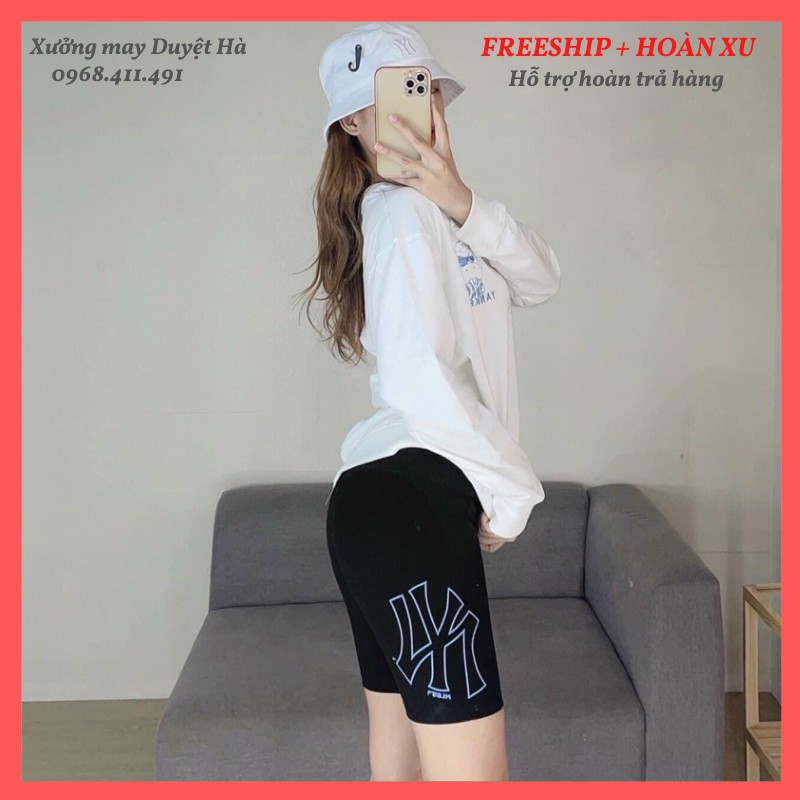 Quần legging lửng nữ NY - Quần legging đùi nâng mông co giãn 4 chiều - Freesize