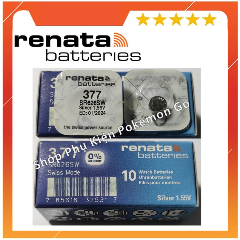 1 Viên Pin Đồng Hồ Renata Thụy Sĩ SR626SW / 377 Loại Tốt