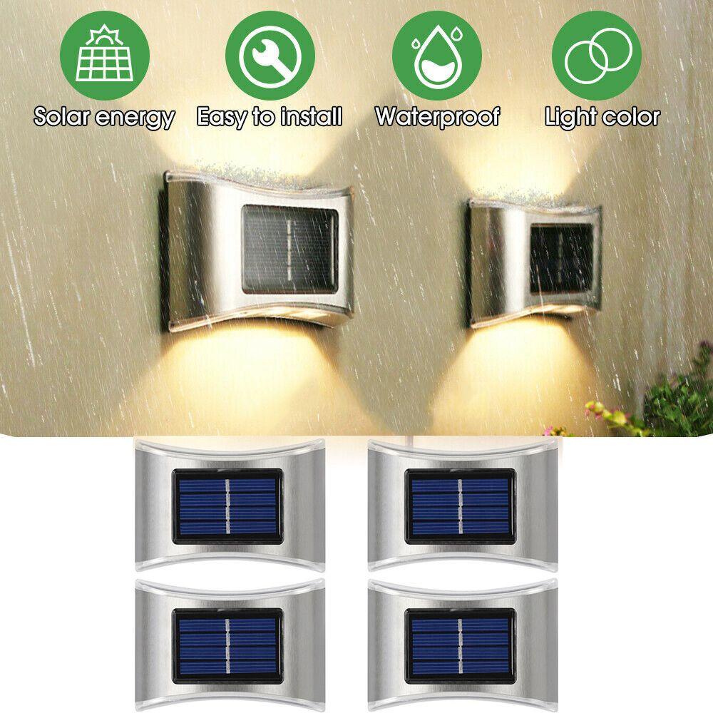 KRNY Đèn Led Năng Lượng Mặt Trời Gắn Tường Trang Trí