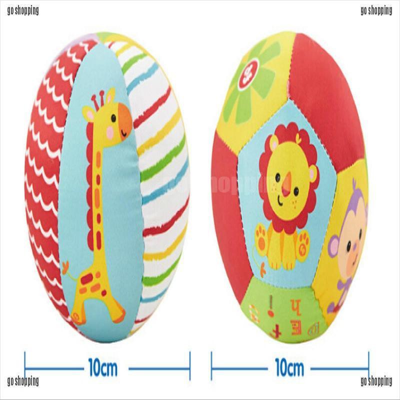 {go shopping}Fashion Colorful Baby Children's Ring Bell Ball Baby Cloth Music Sense Learning Toy Ball