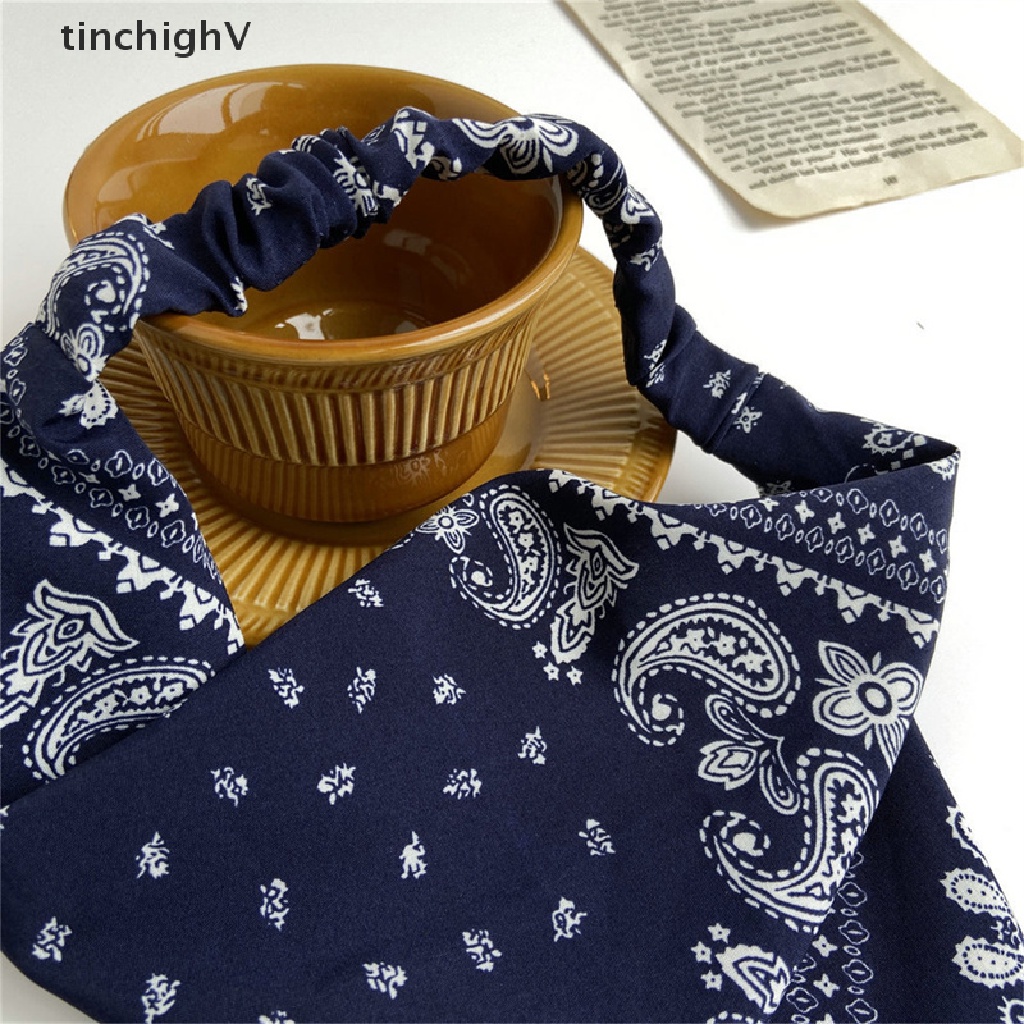 Băng Đô Co Giãn In Họa Tiết Hoa / Tam Giác Thời Trang