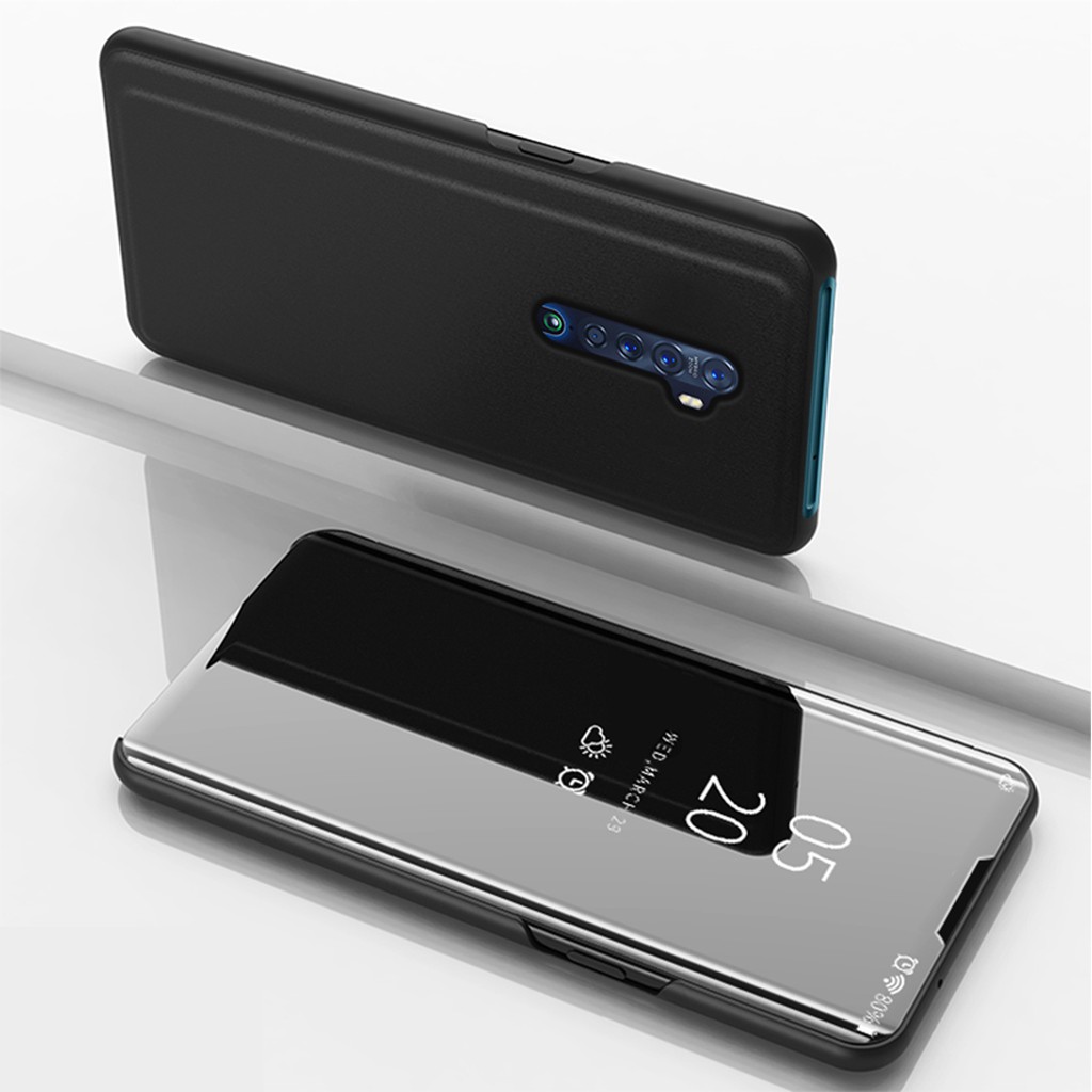 Ốp điện thoại nắp lật tráng gương bằng PC + da cho OPPO Reno 2Z 2F | BigBuy360 - bigbuy360.vn