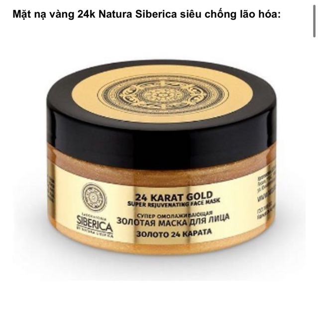 Mặt nạ 24 Karat gold chống lão hoá của Nga