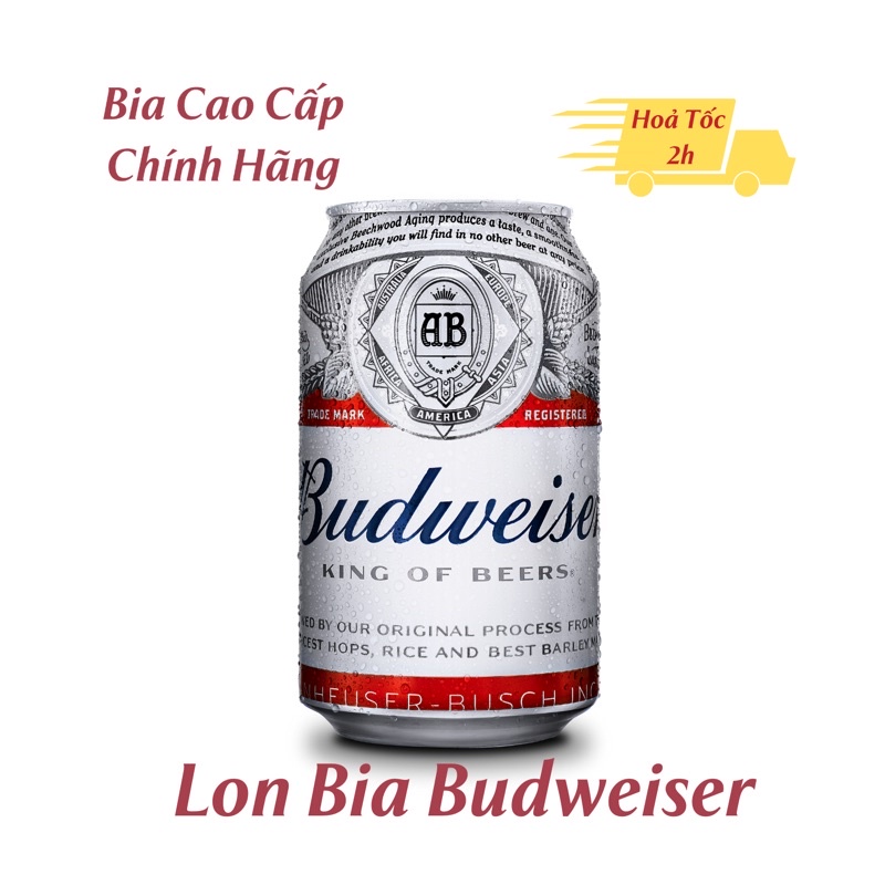 Bia Lon Budweiser 330ml x01 Lon | Bia Lager Mỹ bán chạy nhất thế giới