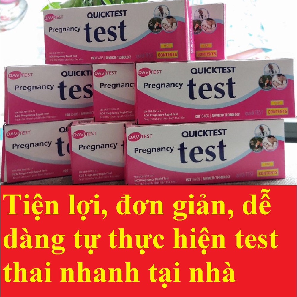 1 hộp 24 Que thử thai Quickseven,test thử thai tại nhà,2 vạch sớm nhanh hiệu quả tức thì