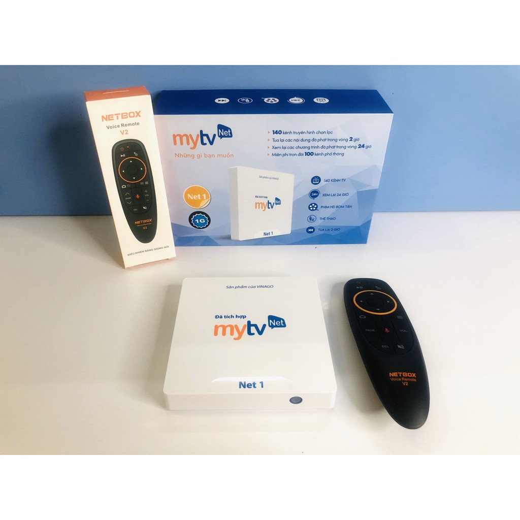 Tivi Box MyTV Net 1G Android 7.1.2 Tặng Kèm Điều Khiển Tìm Kiếm Giọng Nói Netbox V2