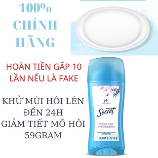 Lăn khử mùi sáp Secret pH Balanced Powder Fresh Invisible Solid 59g