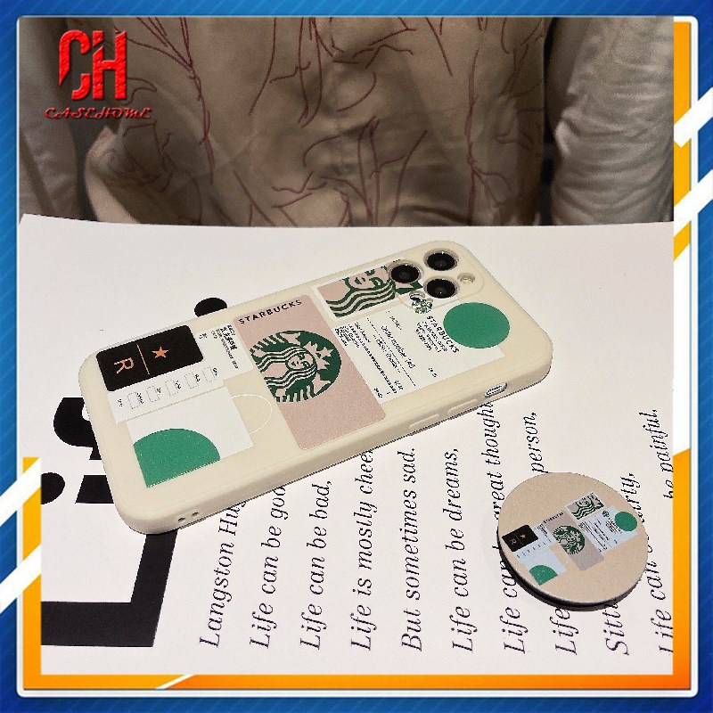 Ốp điện thoại TPU mềm có giá đỡ in hình Starbucks cho Xiaomi Redmi POCO C3 X3 NFC X3 PRO M3 9 9C NFC 9A 9T 9i 9AT 9 pro
