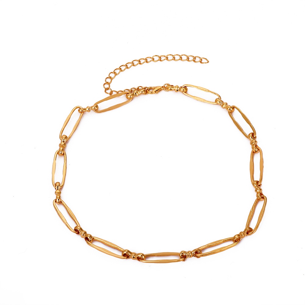 Vòng cổ sợi xích kim loại dày thiết kế đơn giản phong cách punk cho nữ