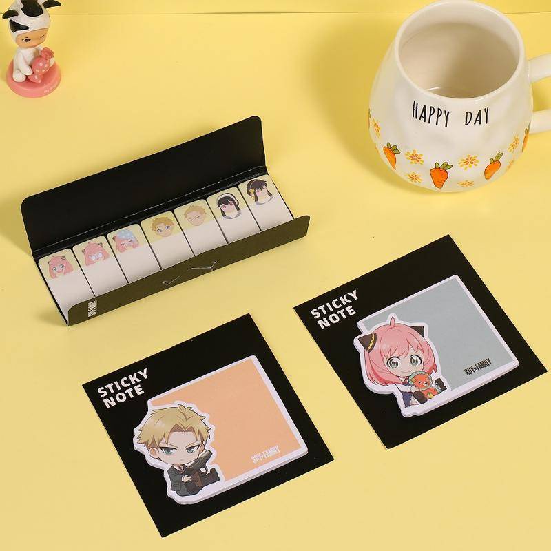 Miếng Dán Ghi Chú Họa Tiết Hoạt Hình 7 Kiểu Dễ Thương Trang Trí Sổ Tay Nhật Ký Diy