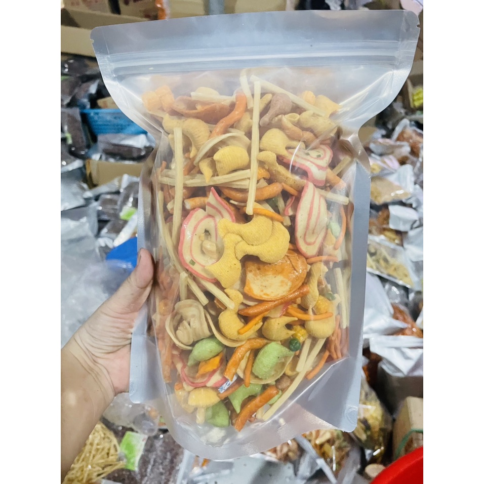 500gr Snack Tá lả tẩm vị mix các loại snack thơm ngon