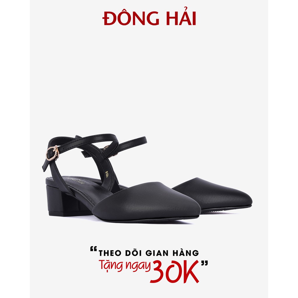 &quot;TẶNG NGAY 30K khi theo dõi gian hàng &quot;Giày Sandal cao gót Nữ Đông Hải gót vuông 4cm mũi nhọn thanh lịch - S81D4