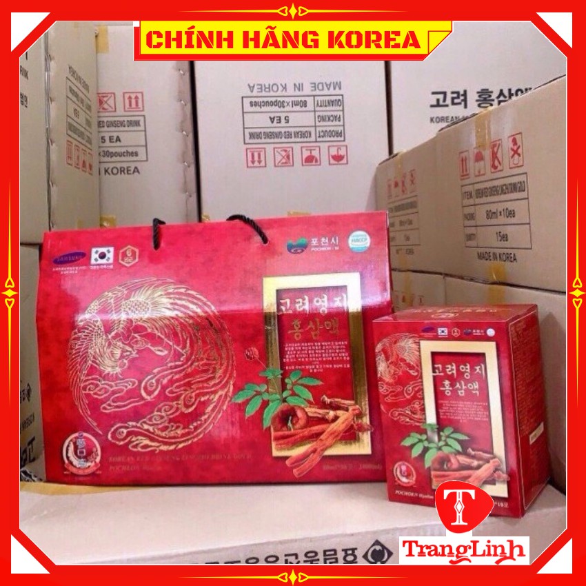 Nước hồng sâm linh chi hàn quốc Jeong Won chính hãng, xách 30 gói - tranglinhkorea