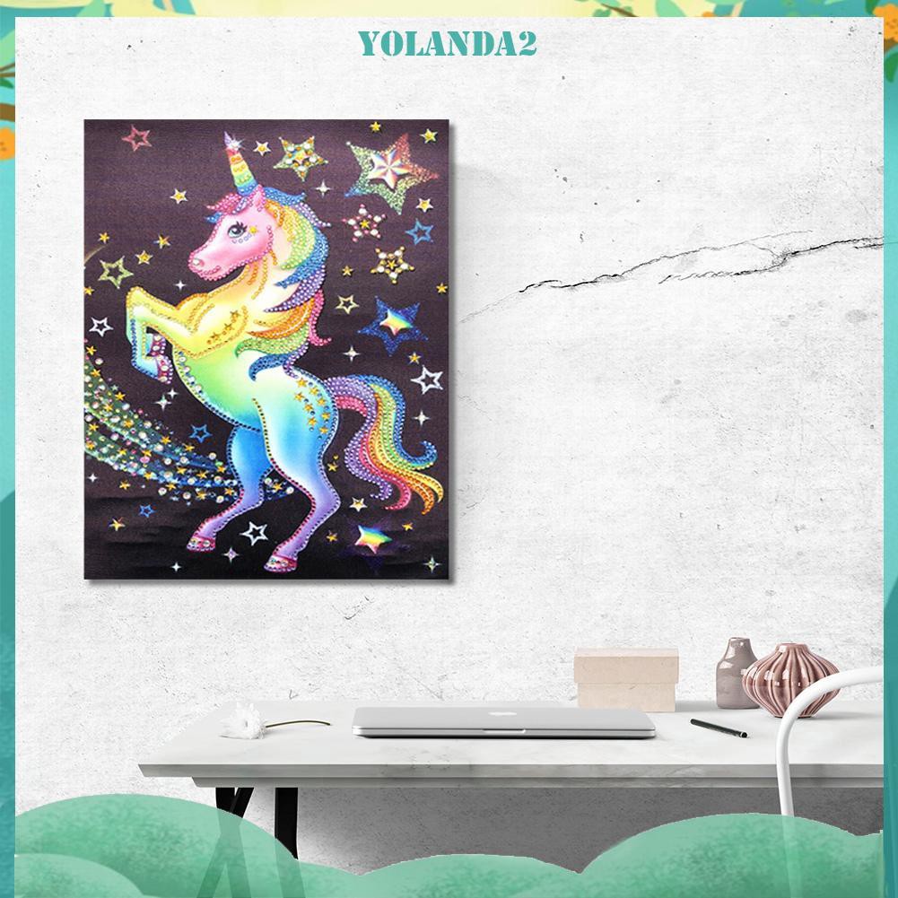 Bộ Tranh Đính Đá 5d Tự Làm Hình Chú Ngựa Độc Đáo