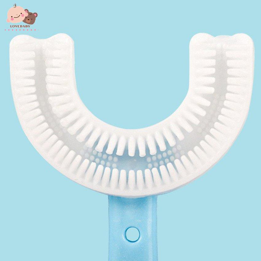 Bàn chải đánh răng hình chữ U bằng silicon cho bé 2-12 tuổi