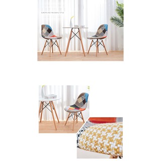 Ghế eames thổ cẩm không tay