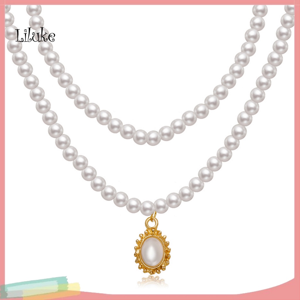 Vòng cổ Hợp Kim Trang Trí Hạt Nhiều Lớp Thời Trang Cho Nữ