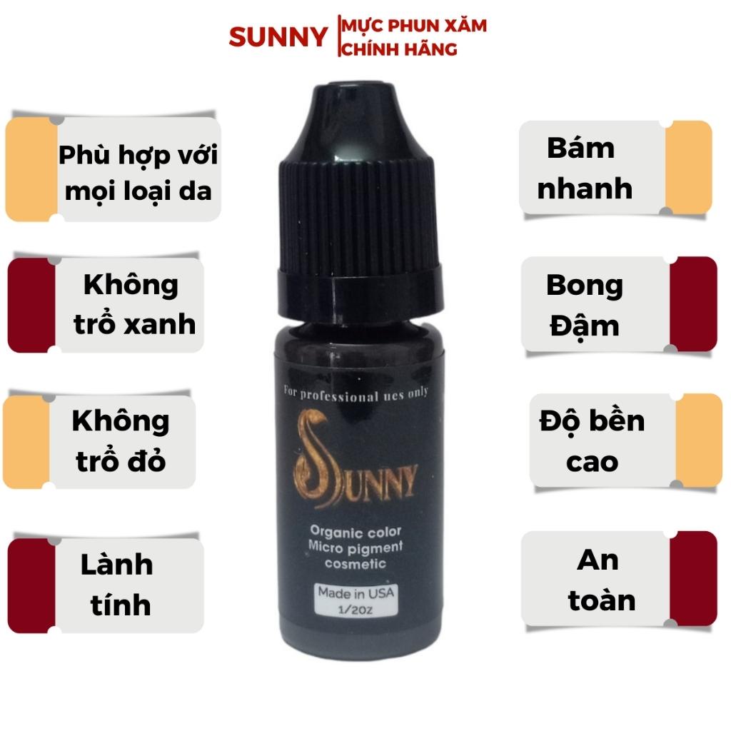 Mực phun xăm mày mí SUNNY, mực xăm bám nhanh, bong đậm
