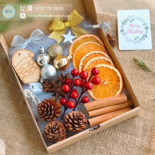 SET PHỤ KIỆN TRANG TRÍ NOEL ĐỦ LOẠI CAM QUẾ THÔNG, TRÁI CHÂU, ĐÀO ĐÔNG, ĐÈN LED