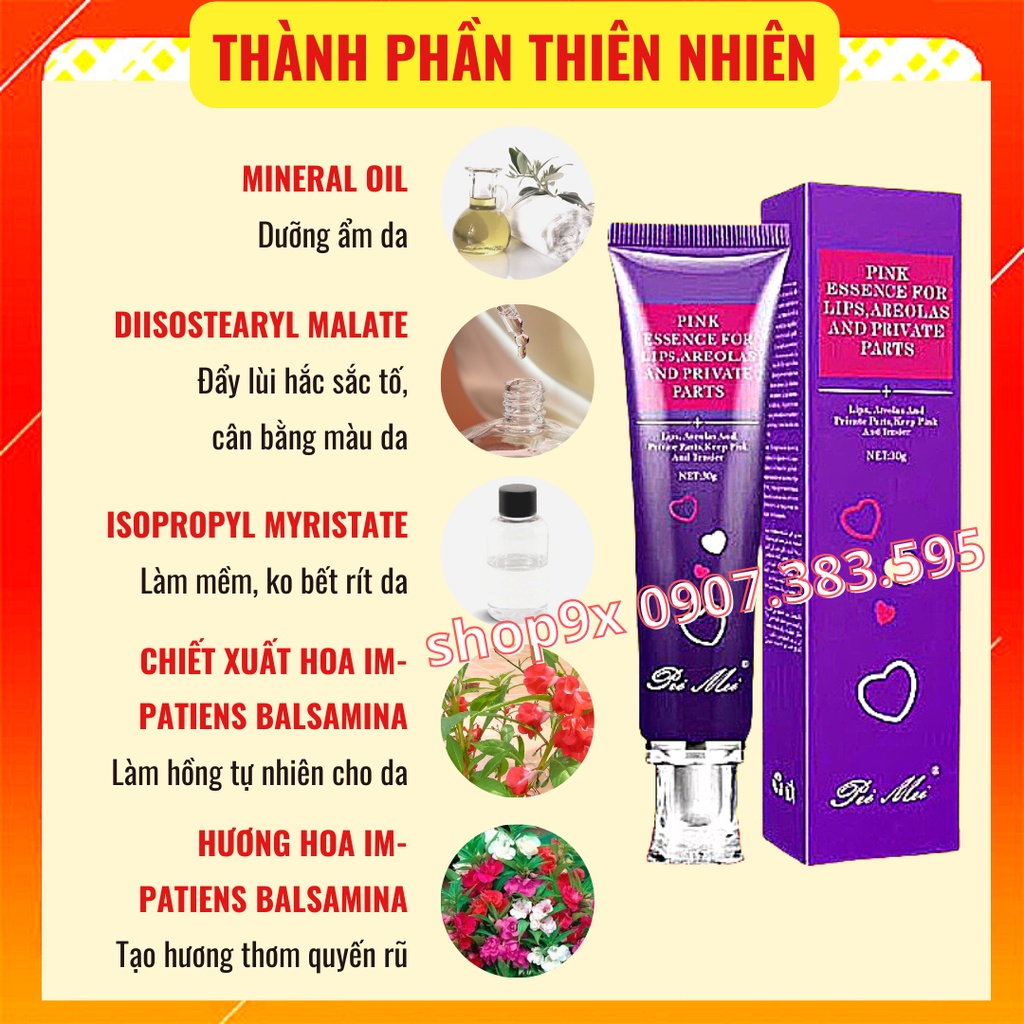 Kem Khử Thâm Dưỡng Hồng Môi - Nhũ Hoa - Vùng Kín Pei Mei 30g