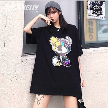Áo thun tay lỡ Unisex Shynstores - áo phông nam nữ form rộng hoạt hình freeship