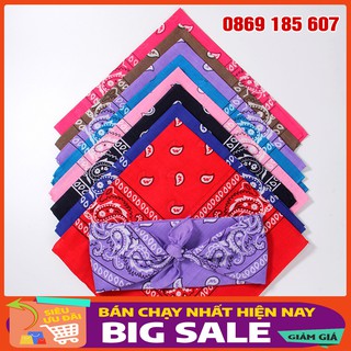 Khăn Turban Bandana Họa Tiết Đơn Giản Nhiều Màu Tùy Chọn, Khăn Turban Cho Nữ Quàng Cổ, Quấn Quanh Tay, Làm Khẩu Trang