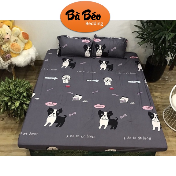 Set Ga Gối Cotton Poly, Ga Kèm 2 Vỏ Gối Nằm, Bộ Ga Gối 3 Món, Drap Giường, Ga Giường, Đủ Kích Thước 