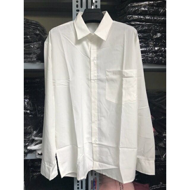 ÁO SƠ MI TRẮNG 💕 FREESHIP 💕 GIẢM 3K (NHẬP MÃ SHOPA3N)TRƠN BASIC UNISEX - ÁO SƠ MI TÚI NGỰC FORM RỘNG | BigBuy360 - bigbuy360.vn
