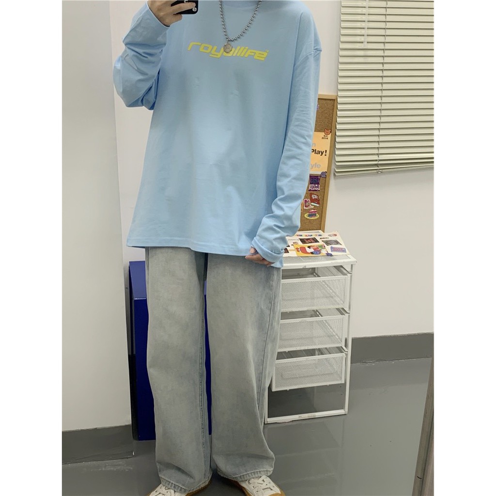 Áo thun tay dài form rộng Royallife NEKO.SG, Áo thun Streetwear Ulzzang SWT06