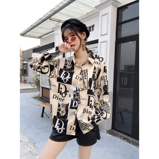 Sơ mi họa tiết chất lụa