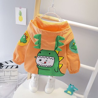 ÁO KHOÁC GIÓ 2 LỚP MẪU KHỦNG LONG CHO BÉ 8-25KG