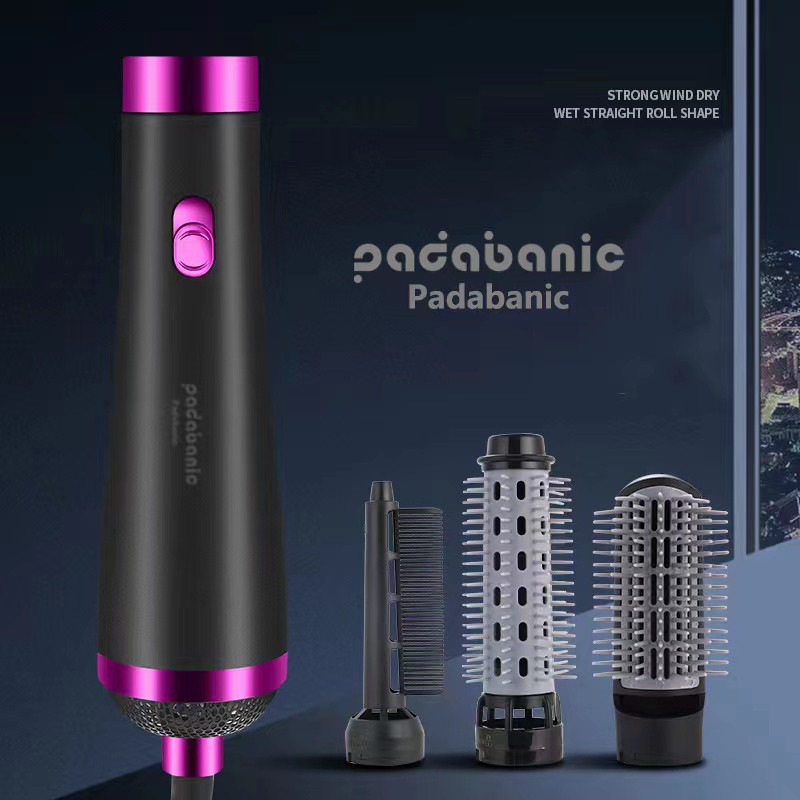 Máy Sấy Tóc Không Tay Cầm Thiết Kế Mới Tặng Kèm 3 Đầu Lược Tạo Kiểu Uốn-Cụp-Duỗi