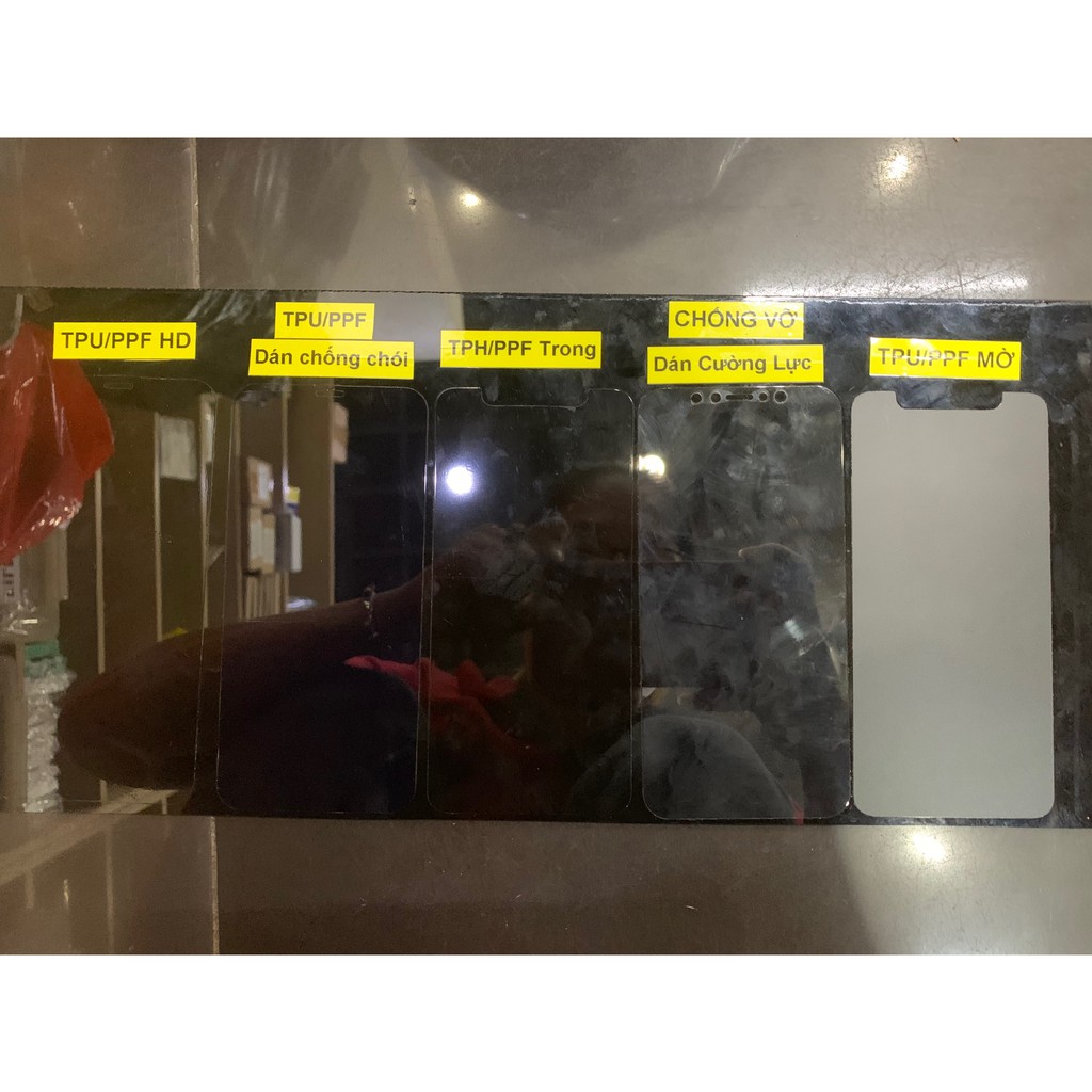 Miếng dán TPH/PPF Trong, Cường Lực, Mờ, Chống Chói, Trong FULL HD, PET cho tất cả dòng các dòng Điện Thoại
